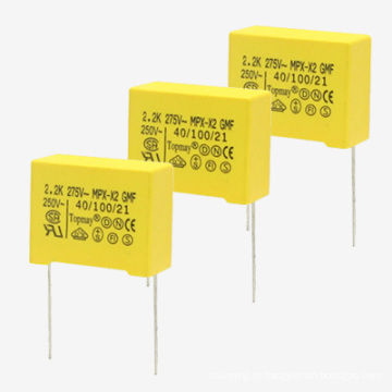 Capacitor de filme de polipropileno metalizado em AC X2